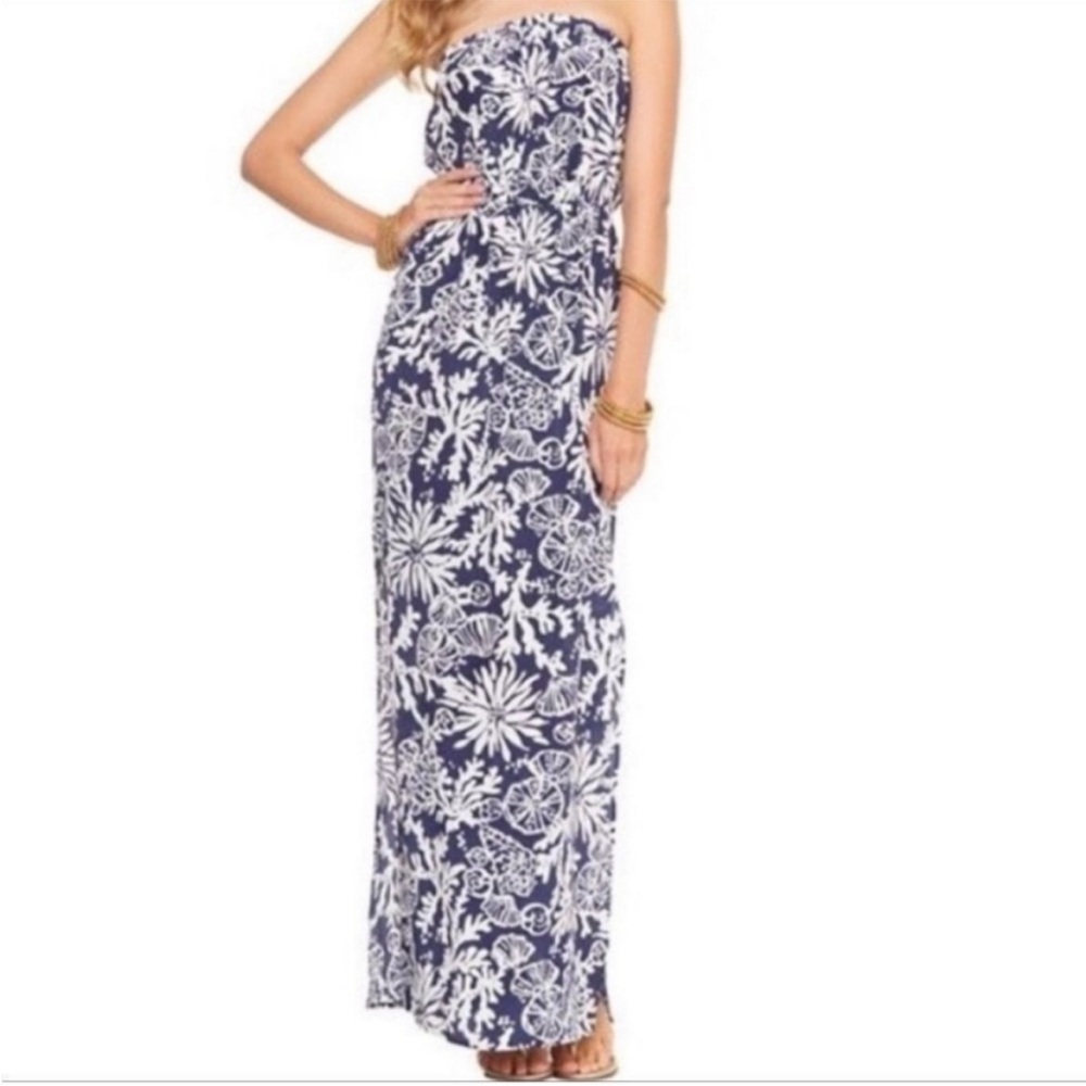 Lilly Pulitzer long maxi dress strapless